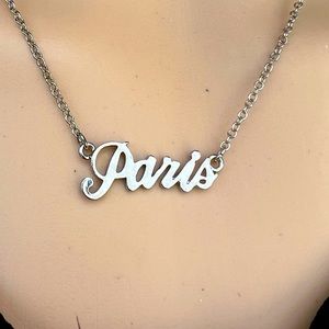 PARIS SILVER METAL NECKLACE